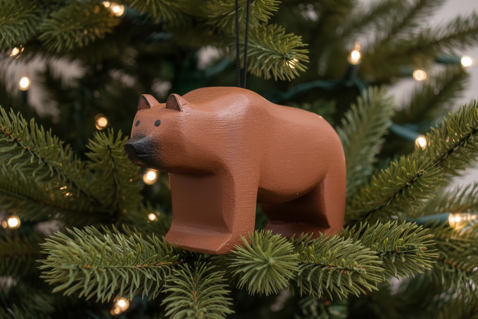 Grizzly Bear Balsa Ornament