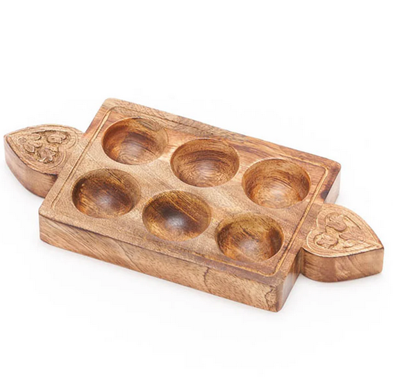 Handcrafted Mango Wood Egg Tray