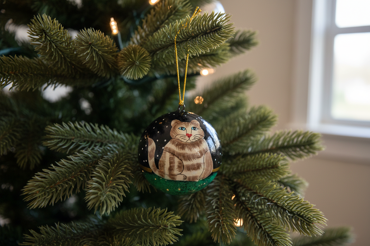 Handpainted Ornament Cat