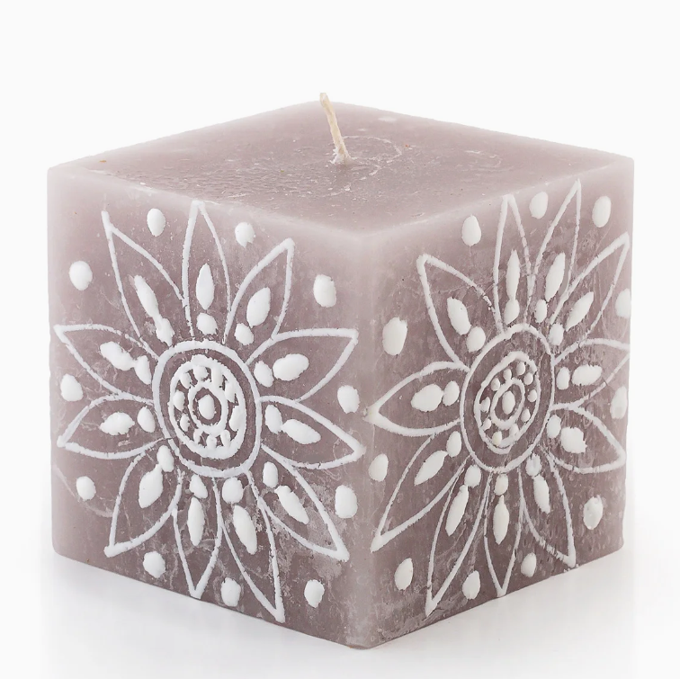 Henna Brown Candle Cube 2” x 2” x 3”