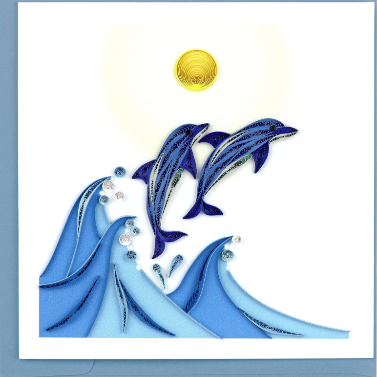 Jumping Dolphins Greeting Card