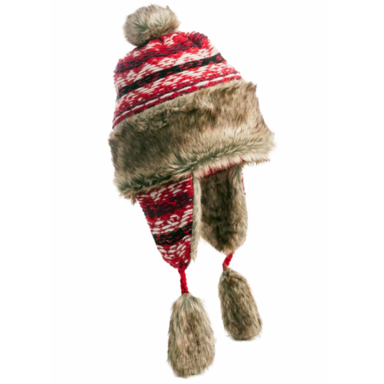 Kailash Ear Flap Hat Red