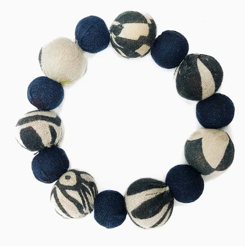 Kantha Indigo Bauble Bracelet