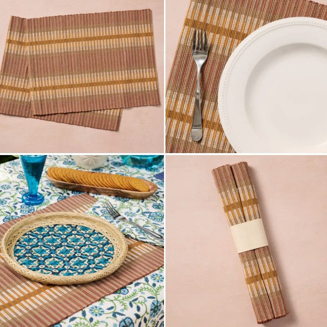 Khana Handloomed Cotton Placemat Set Of 2
