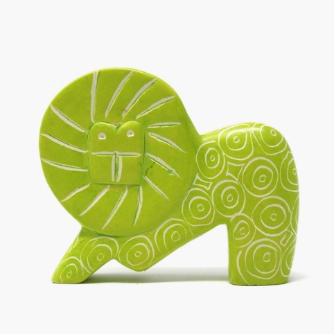 Kisii Soapstone Lion Lime