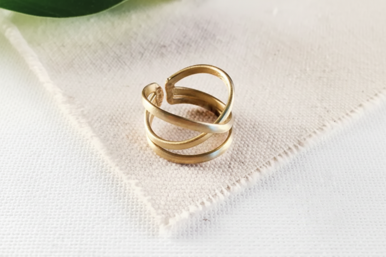 Linear X Ring - Gold