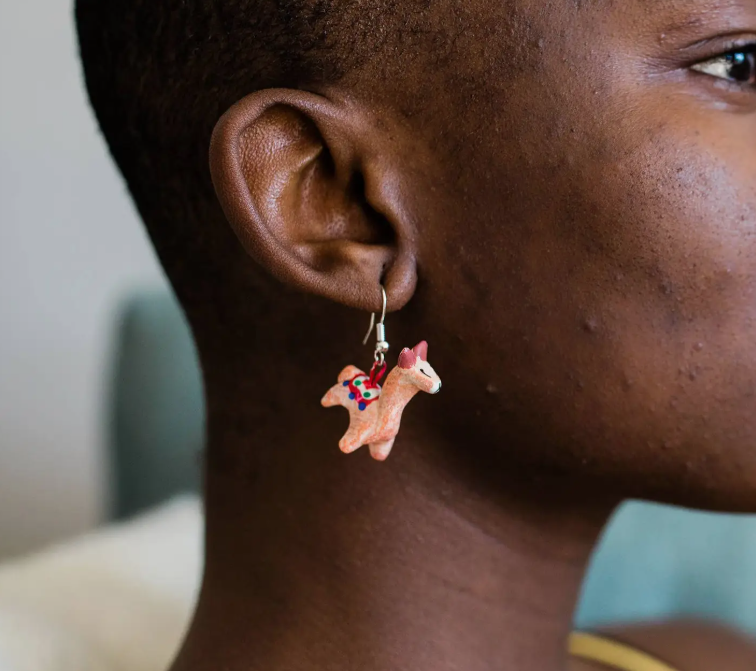 Llama Ceramic Earrings