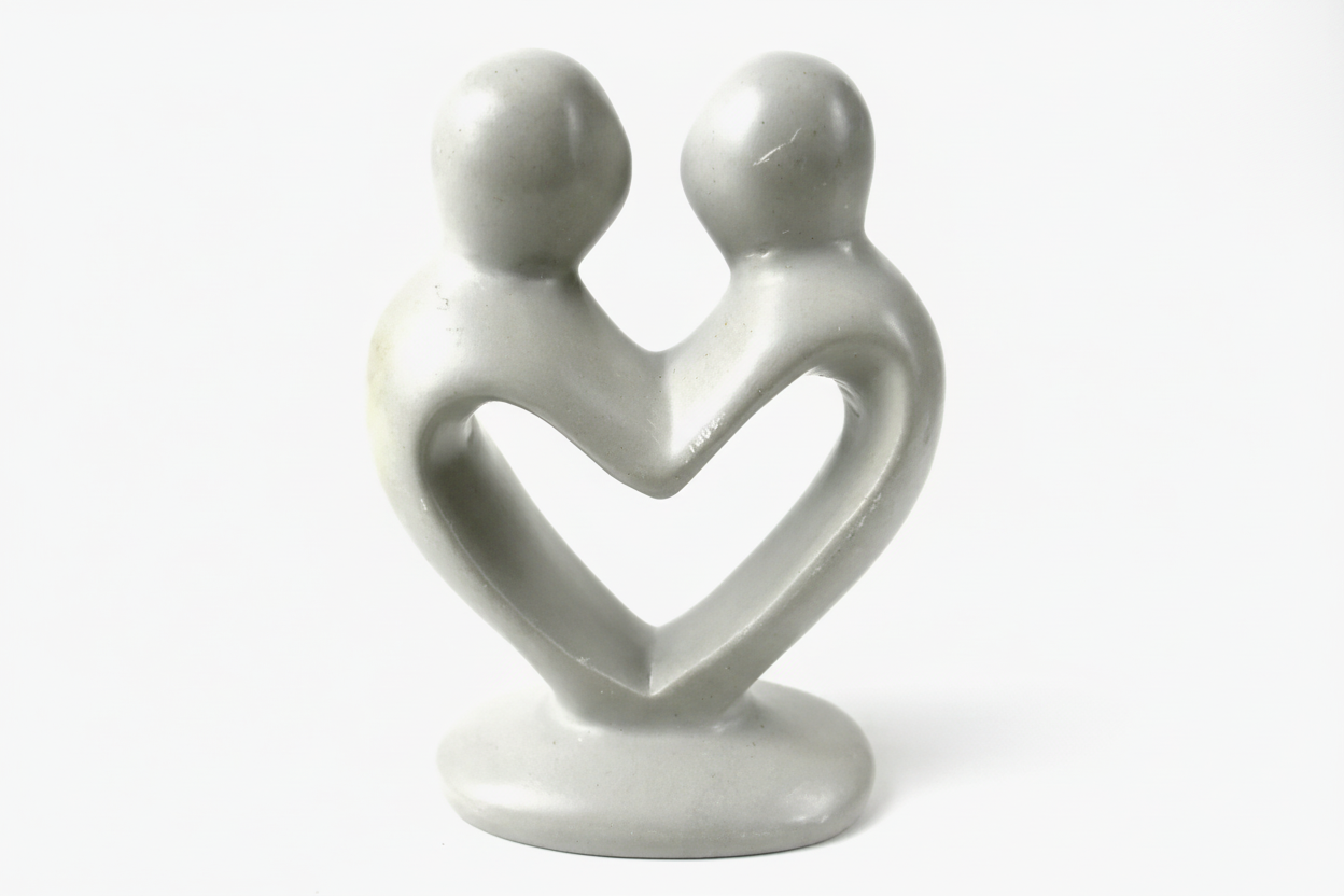 Lover's Heart Natural Stone Sculpture