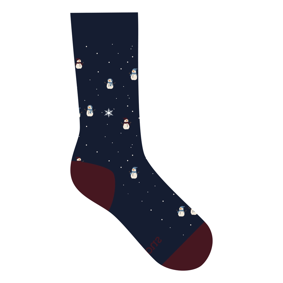 Navy Snowmen Socks