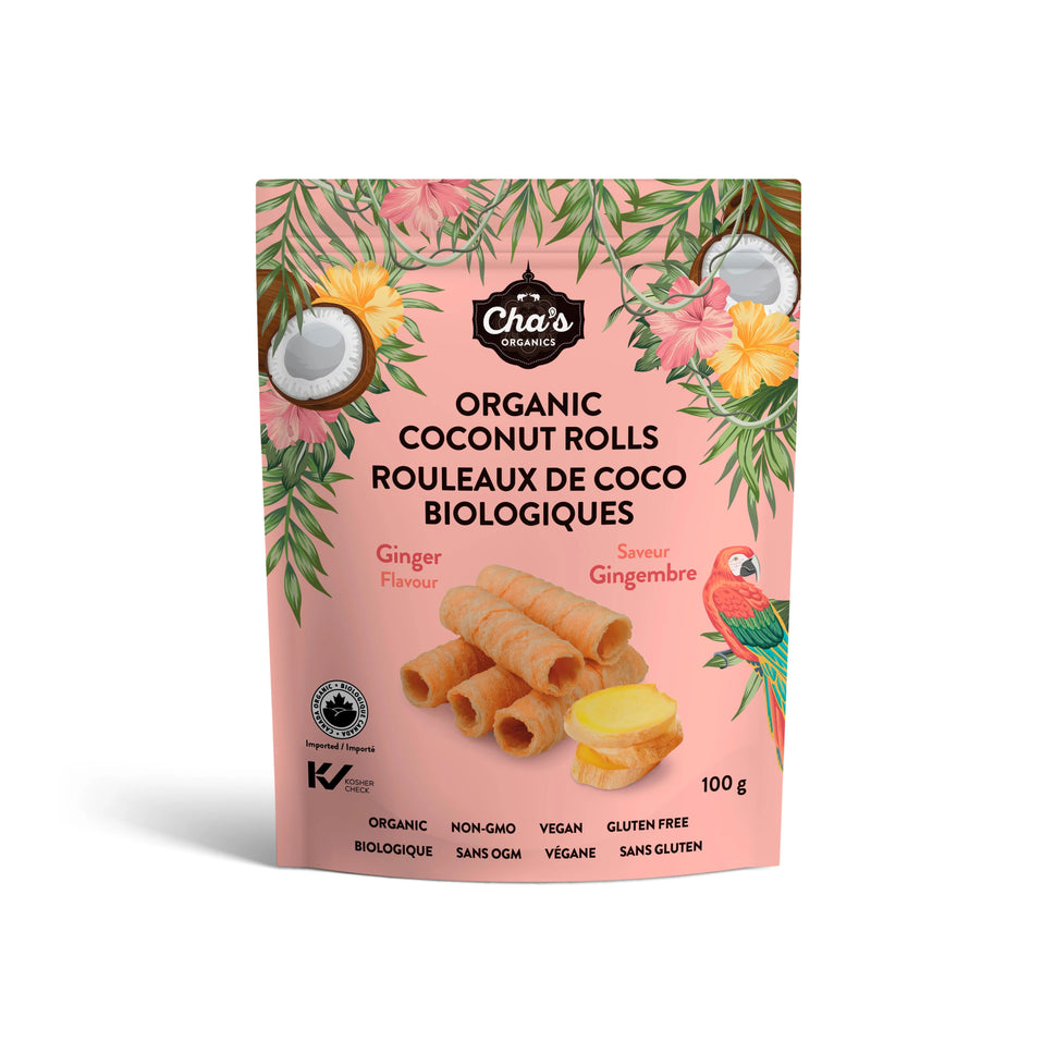 Organic Coconut Rolls Ginger Flavour