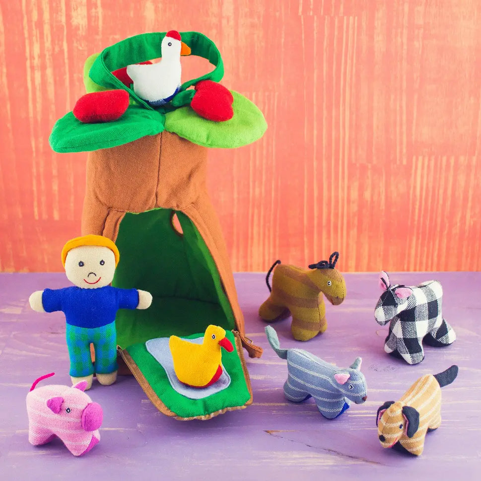Organic Cotton Playhouse Farm Animals