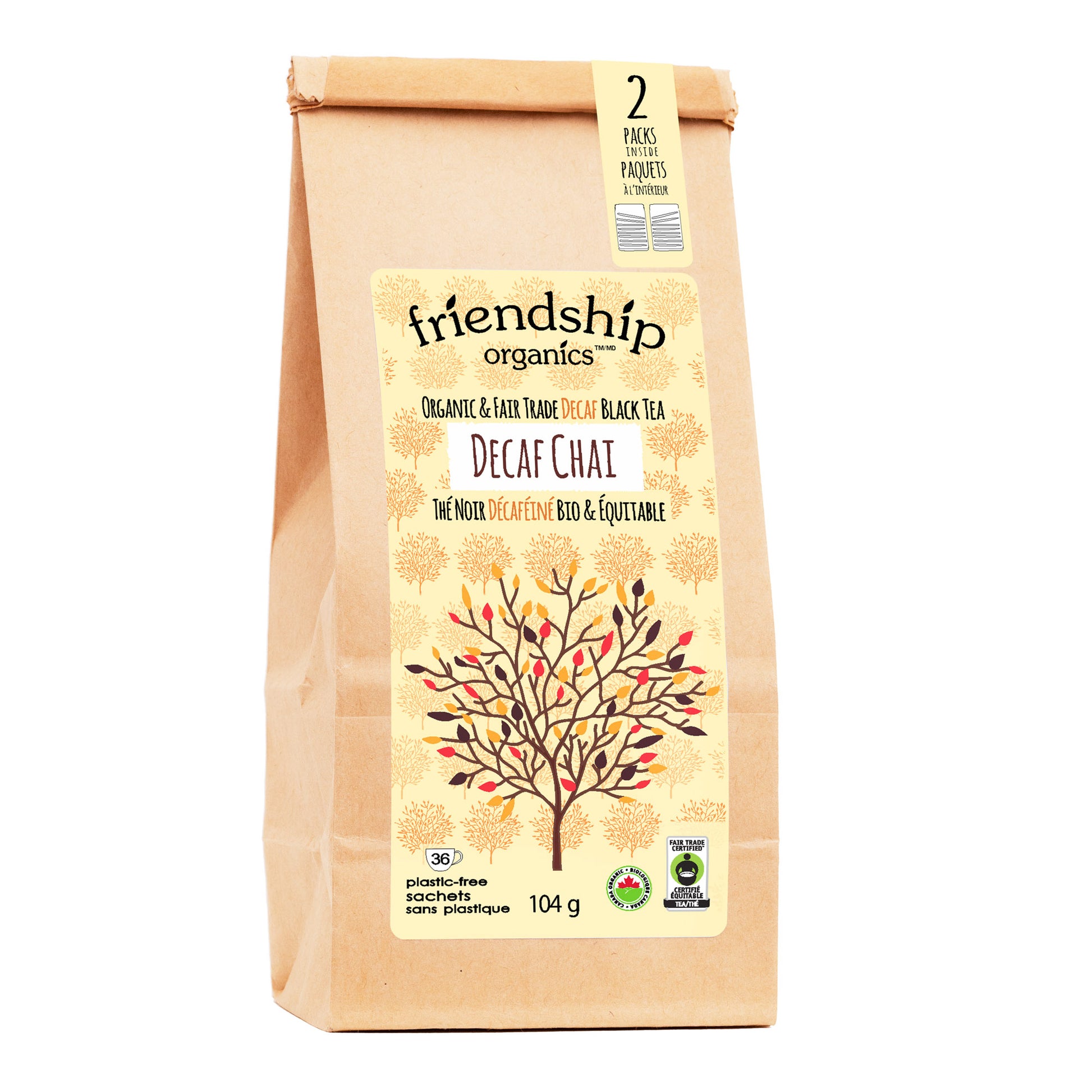 Organic Decaf Chai Friendship Tea Twinpack