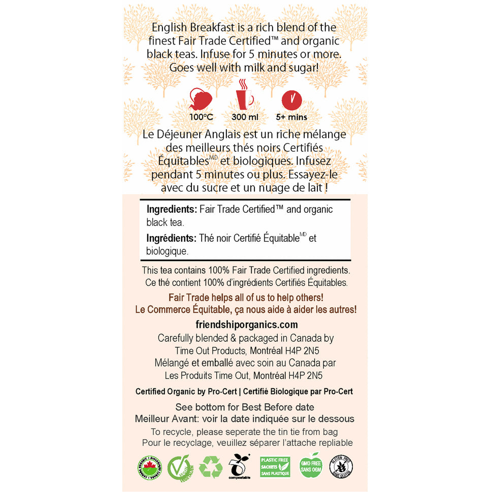 Organic English Breakfast Friendship Tea Twinpack