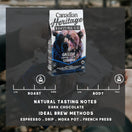 Switch Canadian Heritage Roasting Co. Grizzly Coffee package with roast and body information. 2 image