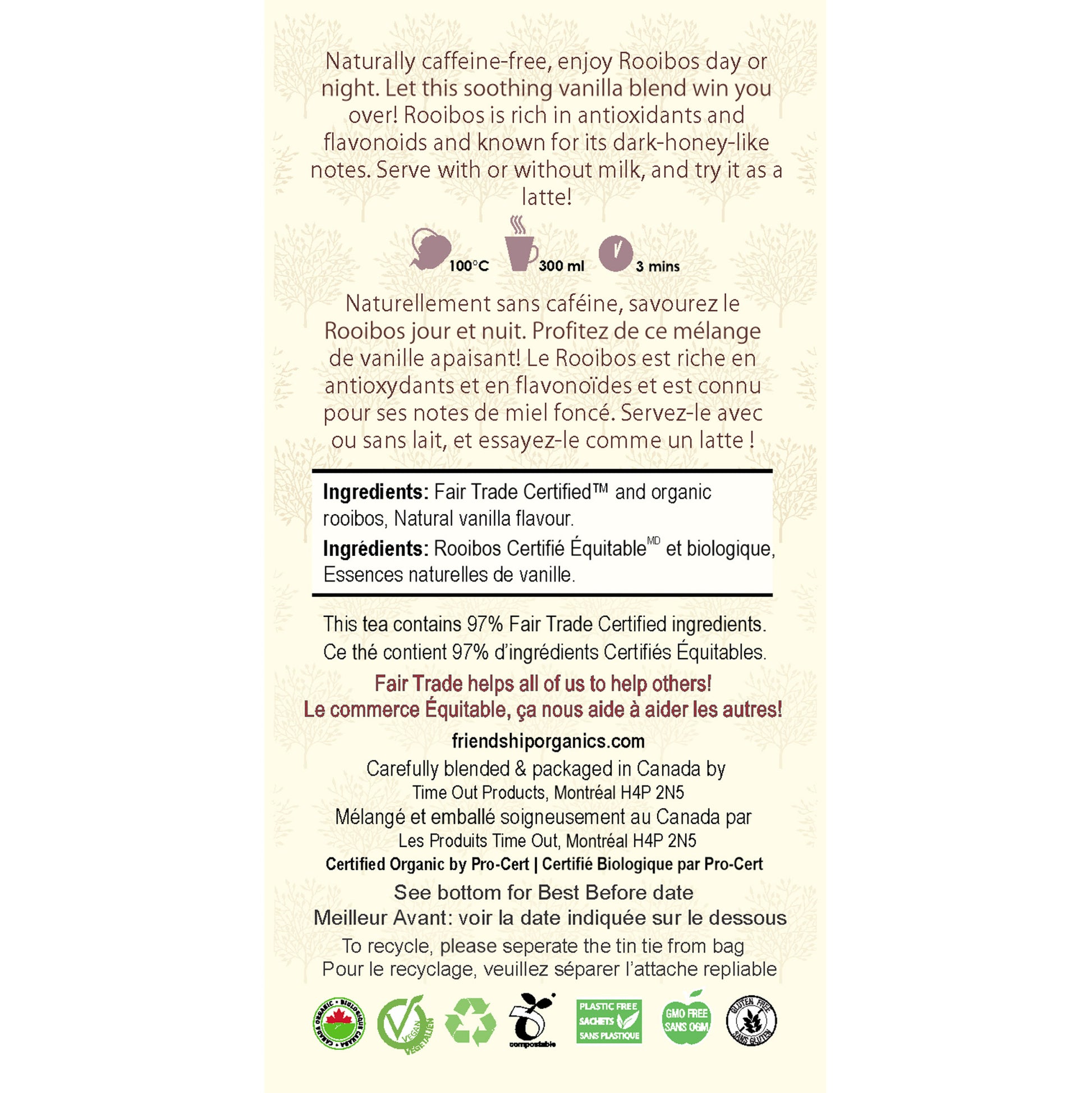Organic Vanilla Rooibos Friendship Tea Twinpack