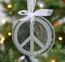 Switch a glass ornament engraved with the peace sign 3 image