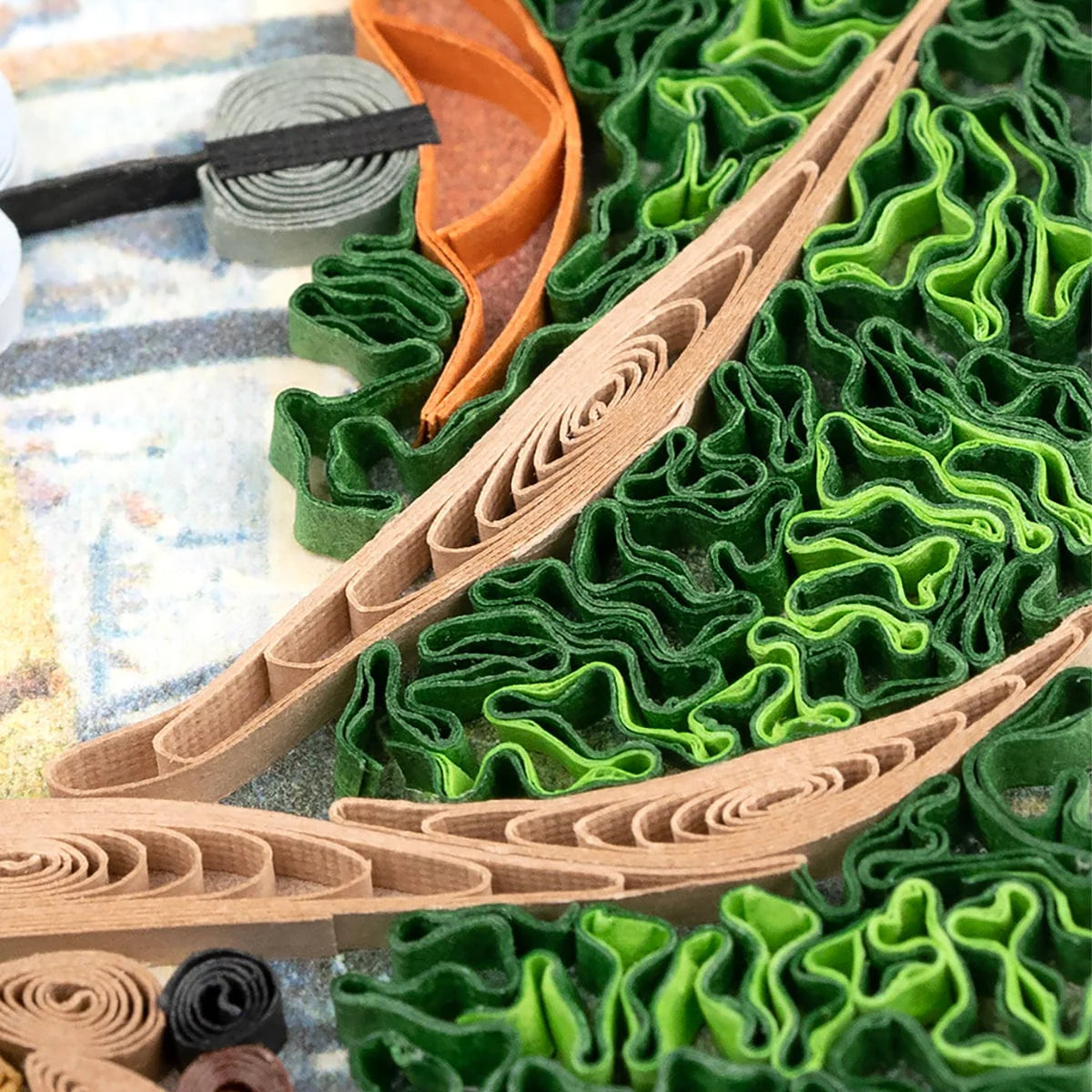 Quilled Artist Series Card - A Sunday Afternoon on the Island of La Grande Jatte, Seurat Close