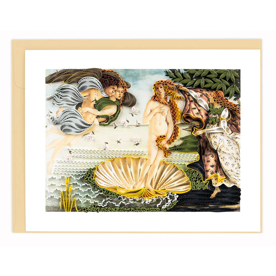 Quilled Artist Series Card - The Birth of Venus, Botticelli