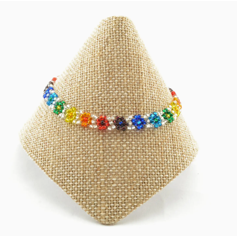 Rainbow Flower Bracelet