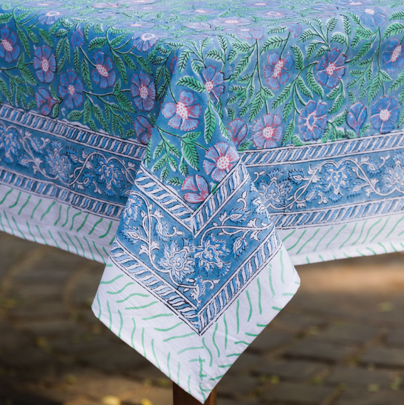Sage & Blue Tablecloth