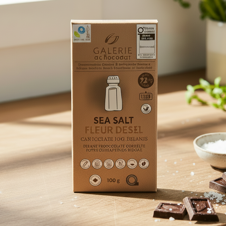 Sea Salt Dark Chocolate Bar 100g