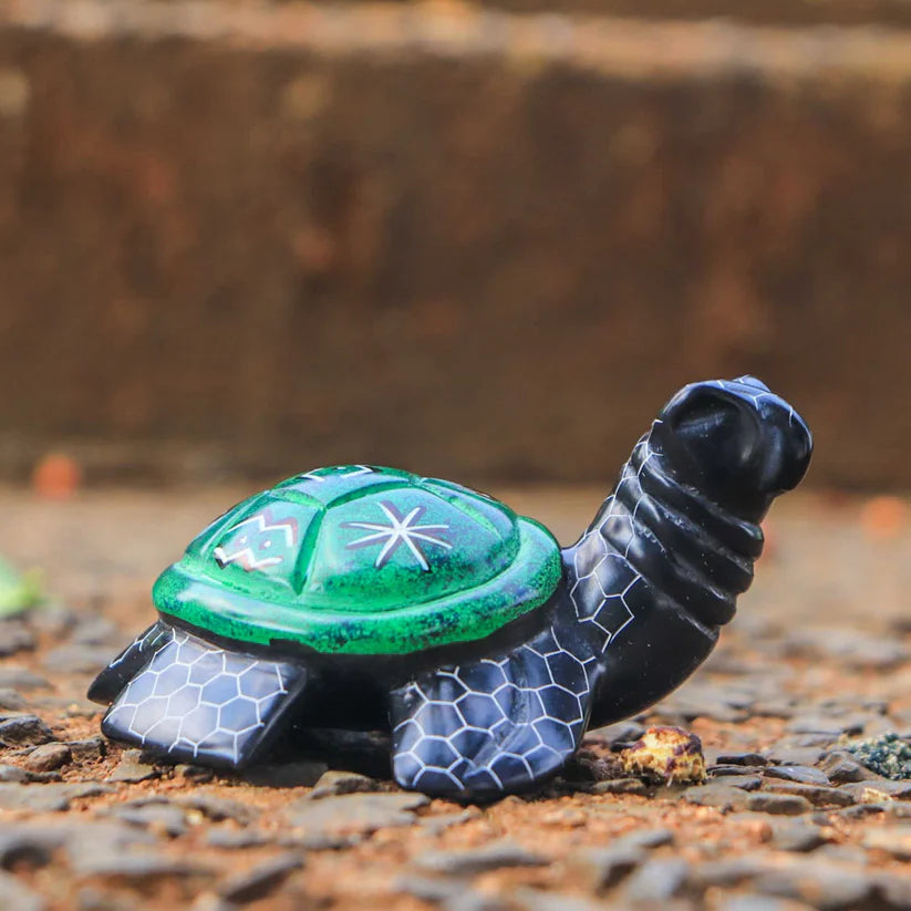 Soapstone turtle green