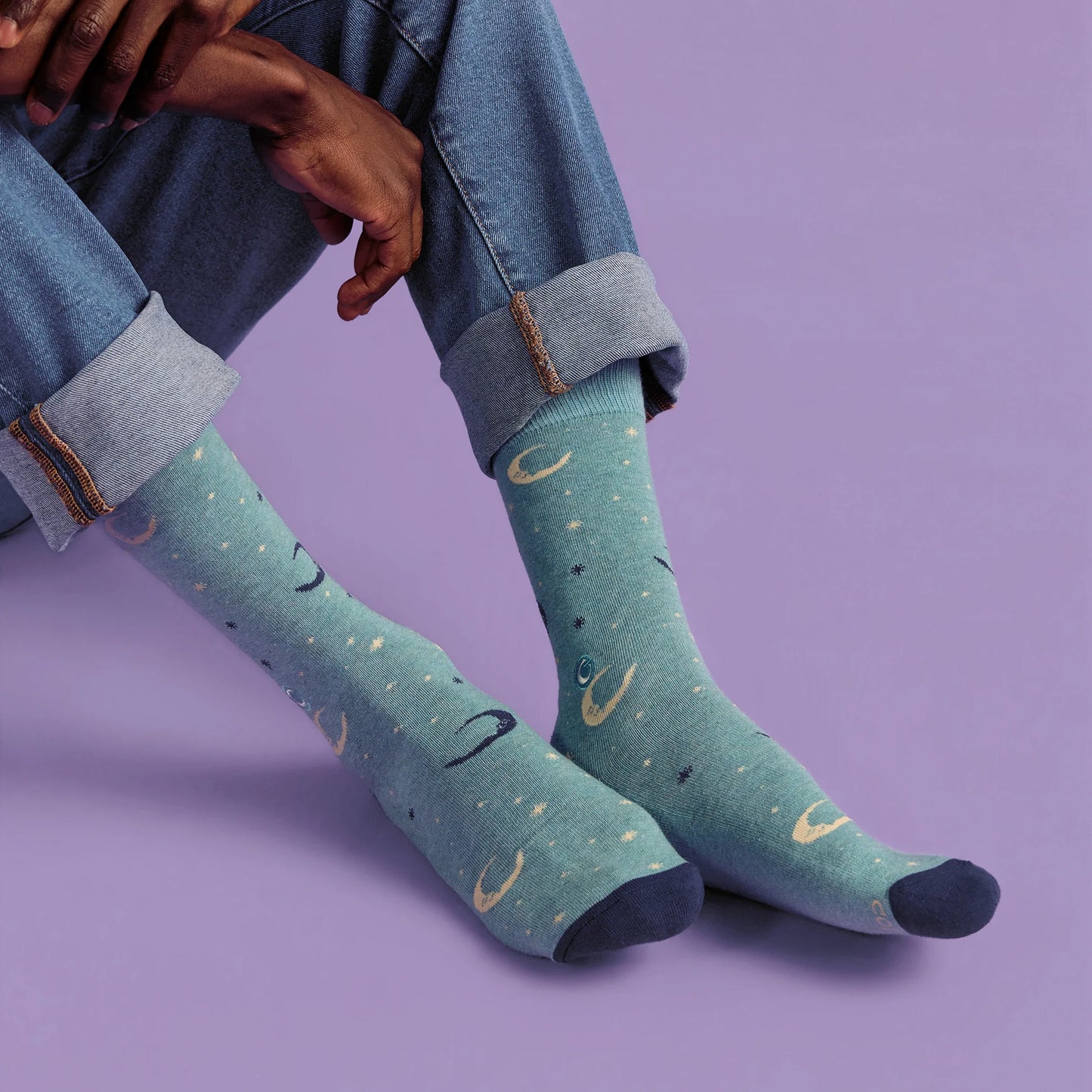 Socks For Women's Equality (Blue Lunar) on Feet