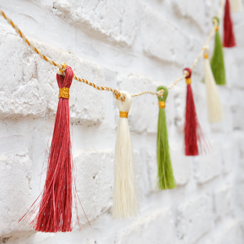 Tassel Garlands - Holly, Berry, and Gold