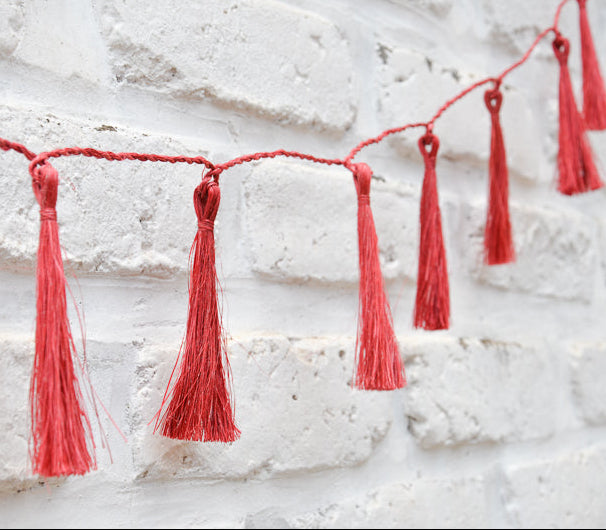 Tassel Garlands - Berry Red