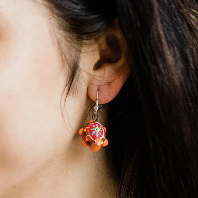 Turtle Ceramic Earrings