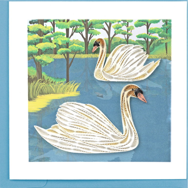 Two Swans Greeting Card