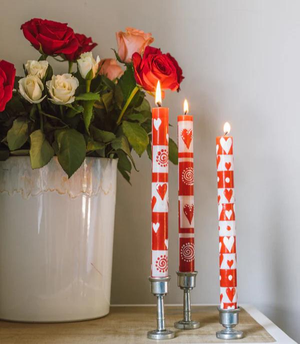 Valentine's Candle - Tapers Set of 2