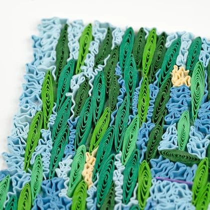 Monet's "Water Lilies 1916-19" Quilled Paper Art Card