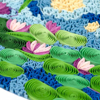 Monet's "Water Lilies 1916-19" Quilled Paper Art Card