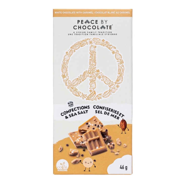 Peace By Chocolate Confection and Sea Salt Bar 46g