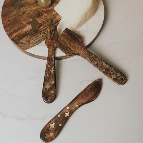 Nakshatra Stars Cheese Knives Set of 3