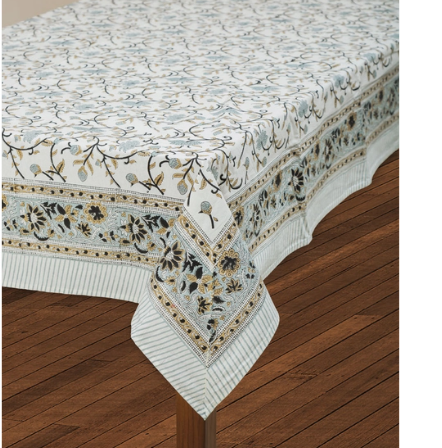 Tablecloth Silver Floral 60"x90"