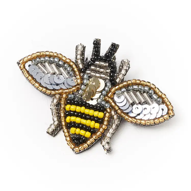Bala Mani Beaded Bee Brooch Pin
