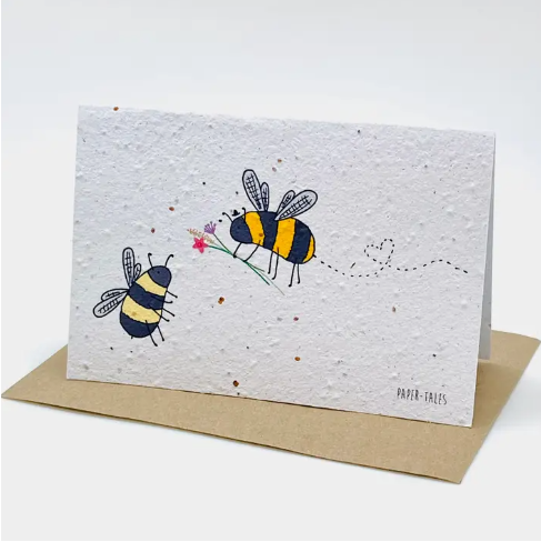 Growing Paper Greeting Card - Bee Kind