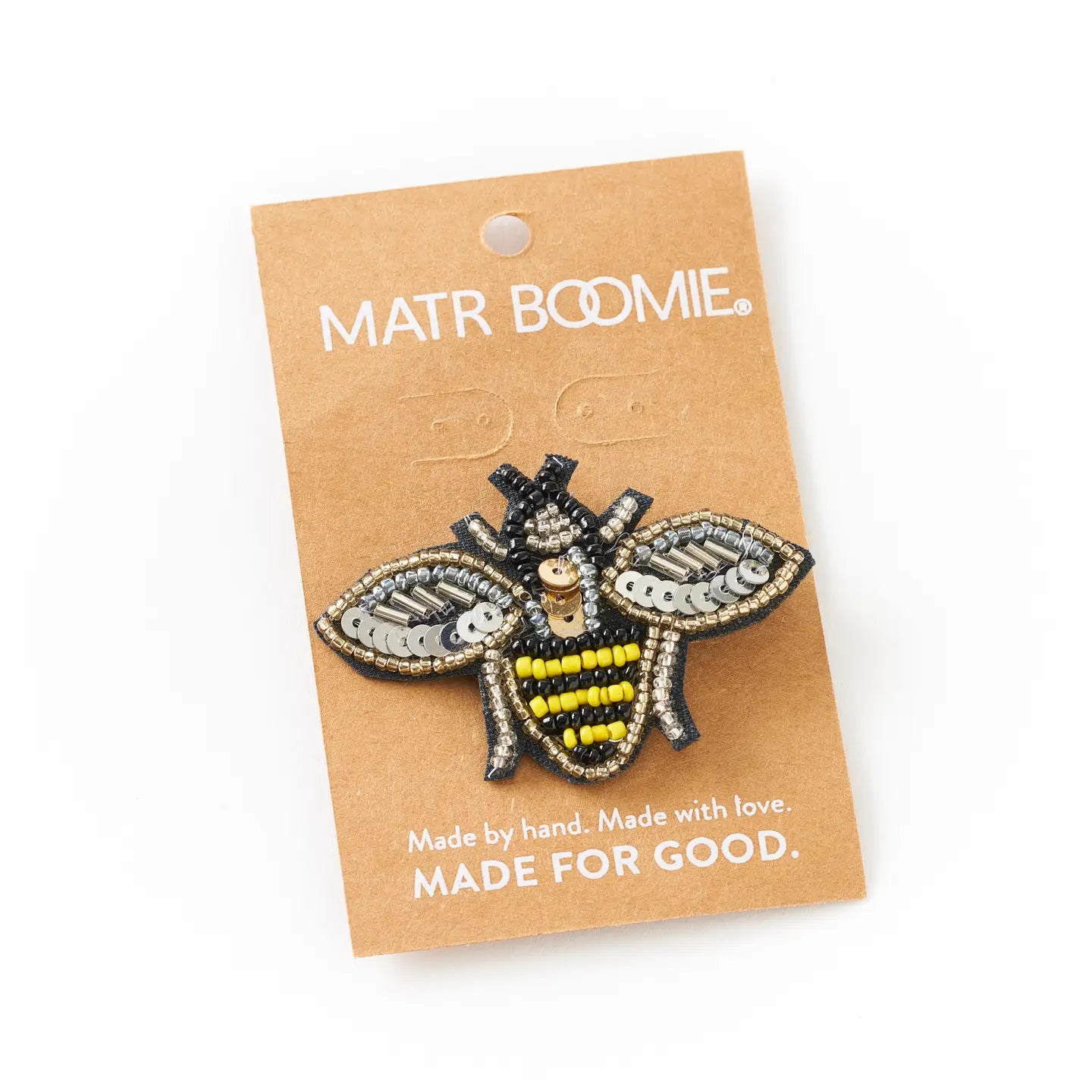 Bala Mani Beaded Bee Brooch Pin