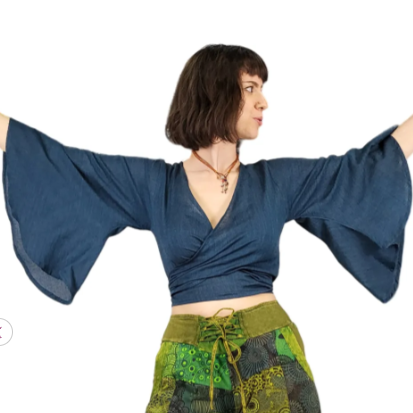 Bell Sleeve Wrap Top