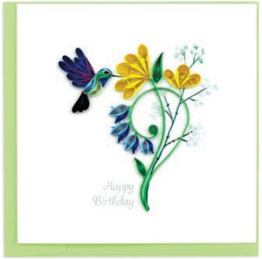 birthday hummingbird card