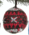 Switch Knit Bauble Ornament Grey &amp; Red 2 image