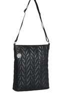 Switch Elegant Chevron Black Leather Purse 3 image