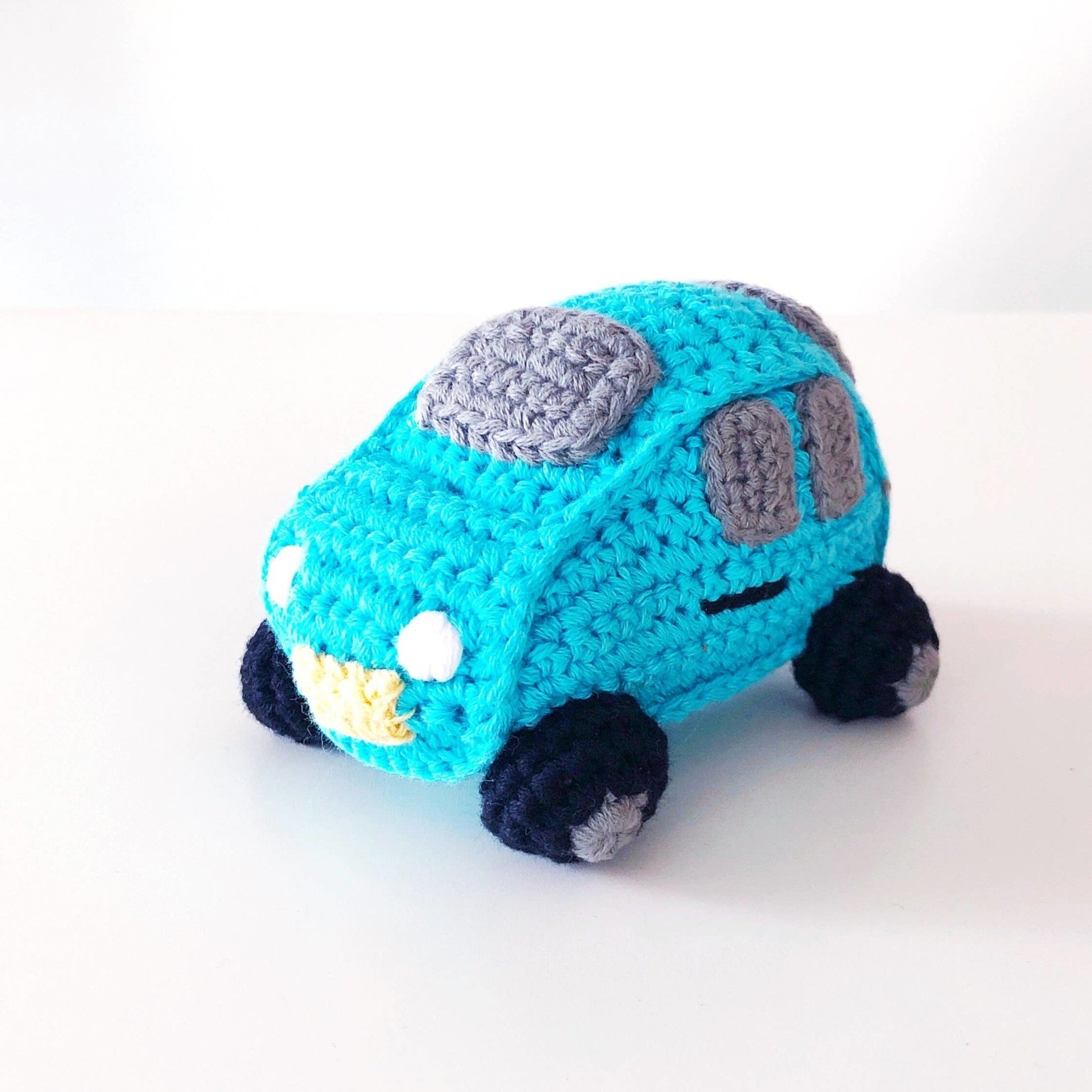 Blue Car Baby Rattle