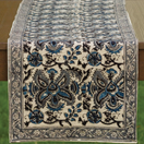Switch blue and silver runner kalamkari 1 image