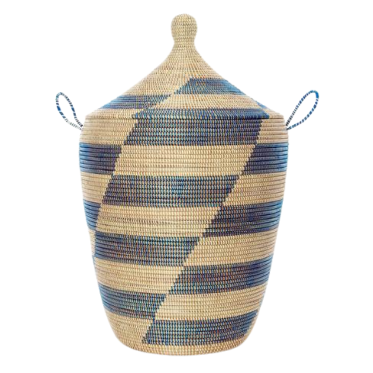 Hamper Blue & Cream 28"