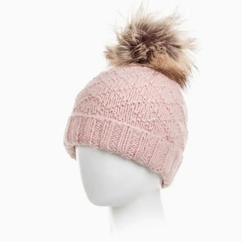 Tiffany - Women's Wool Knit Beanie - Blush