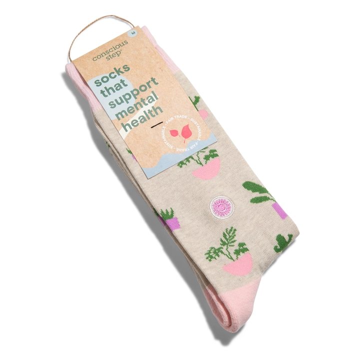 Socks That Support Mental Health (Happy Houseplants)