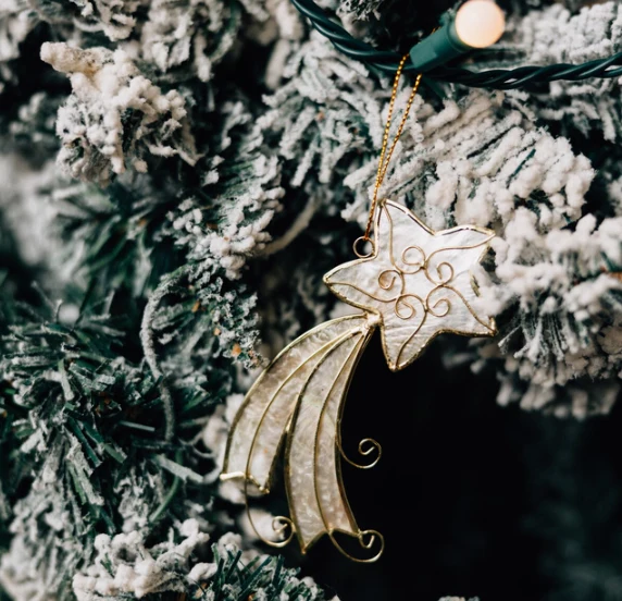 Shooting Star Capiz Shell Tree Ornament